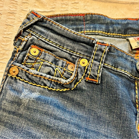 True Religion Vintage Distressed Flare Jeans - Picture 8 of 15